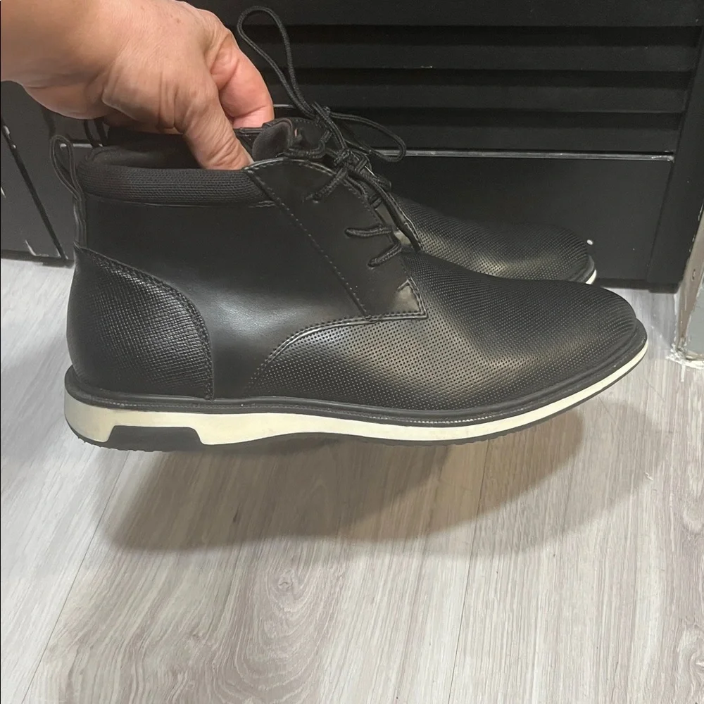 Aldo Mens 8‎ M Black Chukka Dress Boot Shoes Lace